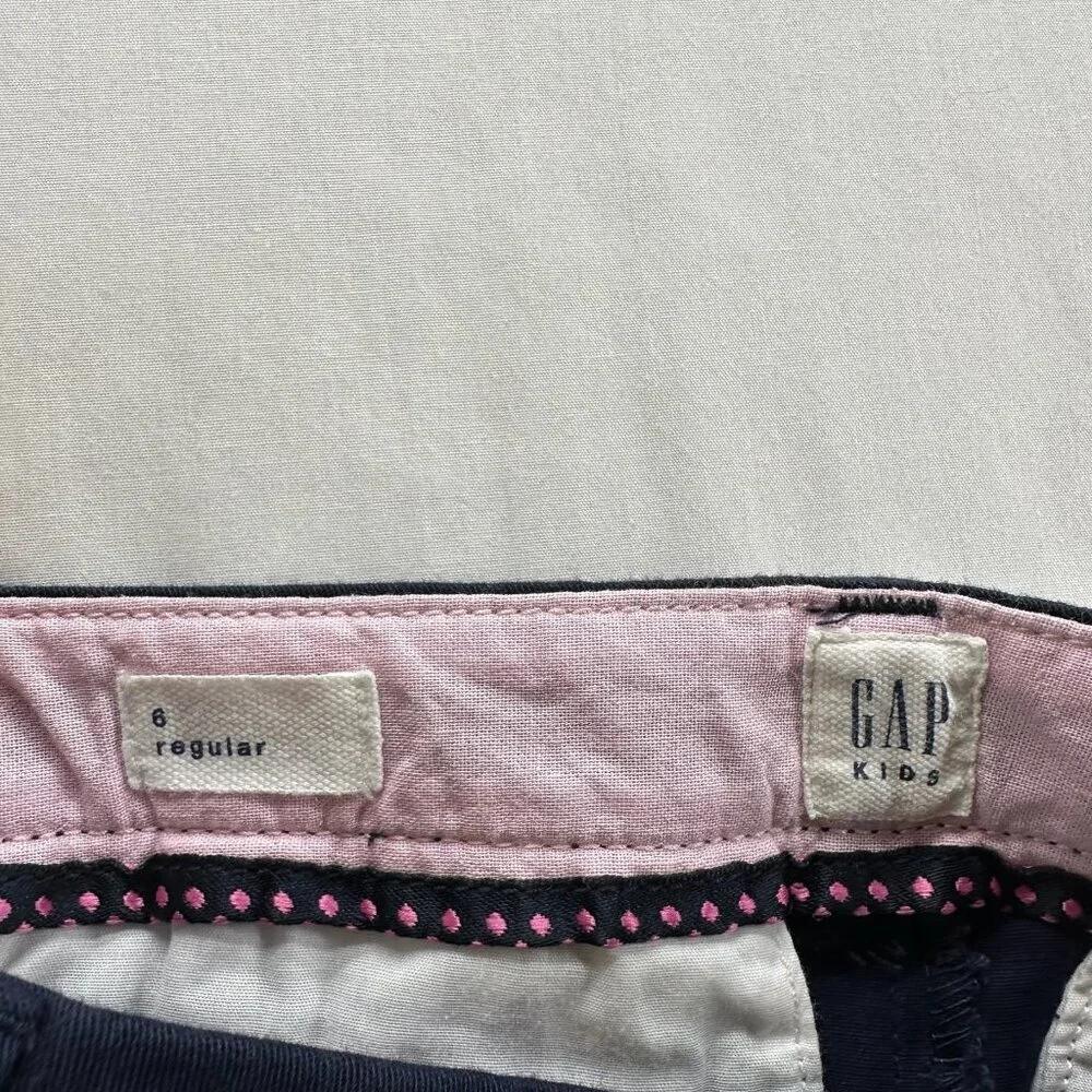 Gap Kids Uniform Bermuda Chino Midi Shorts Girls Size 6 Stretch Twill Navy Blue